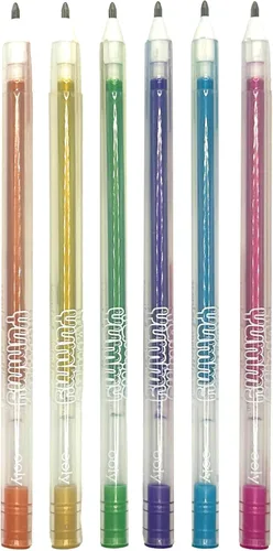 Miniatura 4 de Ooly Yummy Yummy - Juego de 6 bolígrafos de gel perfumados metálicos, con tinta de gel perfumada afrutada, escribe en papel negro, punta de 0.039