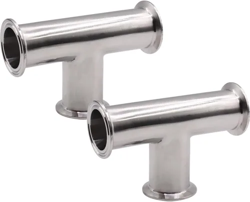 Miniatura 15 de DERNORD Abrazadera Tee 3 Way Acero Inoxidable 304 Montaje Sanitario Se Ajusta 2" Tri-abrazadera, 2.008 in Tubo OD