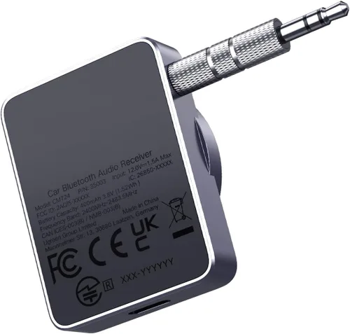 Miniatura 9 de UGREEN Adaptador Bluetooth 5.4 para automóvil, [cancelación de ruido] Receptor Bluetooth Aux para automóvil, receptor de audio inalámbrico de 3.5mm