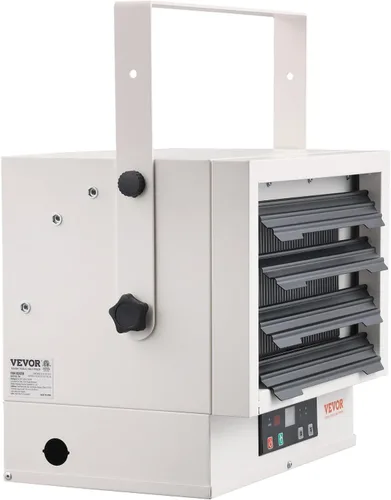 Miniatura 9 de VEVOR Calentador Eléctrico para Garaje de 5000W, Montaje Digital de Pared/Techo con Ventilador Forzado y Control Remoto, Temporizador de 9 Horas