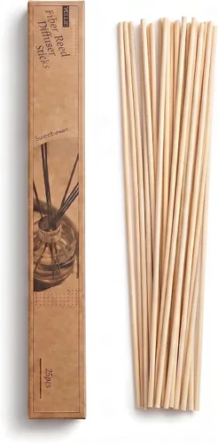 Miniatura 12 de VFULIE 100 varillas difusoras de varillas de 10 pulgadas, varillas de madera de ratán natural de 10 pulgadas, repuesto para fragancia aromática