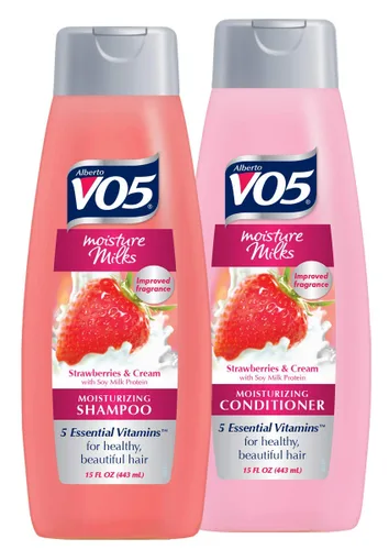 Juego de Champú y Acondicionador Hidratante Alberto V05 Leches de Humedad Fresas y Crema (12.5 fl.oz) de High Ridge Brands Co