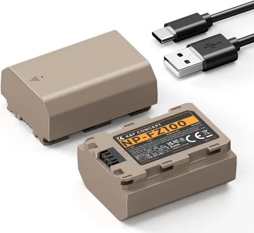 Miniatura 8 de K&F CONCEPT Paquete de 2 baterías NP-FZ100, baterías USB-C de carga rápida A7iii compatibles con cámaras Sony A7iii A7iv A6600 A6700 ZV-E1 FX3 FX30