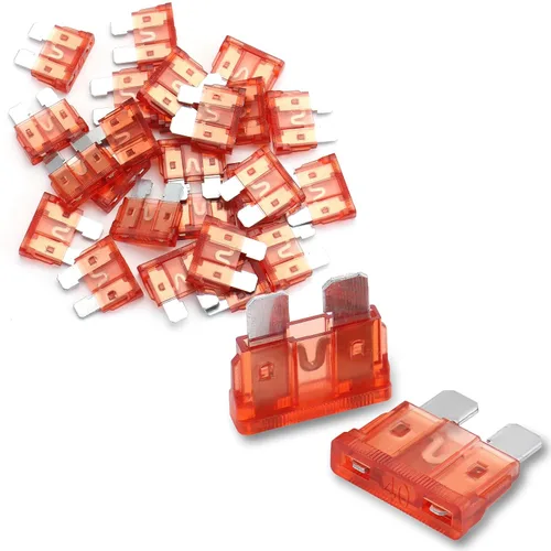 Miniatura 15 de Baomain Fusibles de hoja de 1 amperio, 1A, 32 V, fusible de acción rápida para automóvil, camión, protección contra cortocircuitos, fusibles