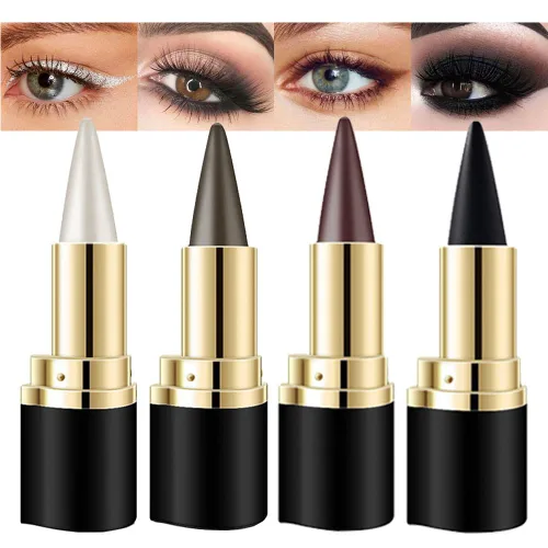 Miniatura 12 de evpct Delineador de ojos de gel negro y marrón 2 en 1, impermeable, a prueba de manchas, para Waterline, juego de pomadas de crema de cejas