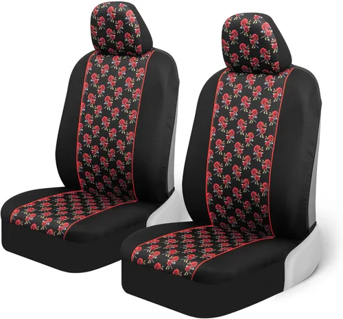 Miniatura 15 de BDK Fundas de asiento de coche Pink Inca para asientos delanteros, paquete de 2 - Juego de fundas de asiento delantero con estampado geométrico
