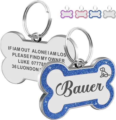 Etiquetas para perros personalizadas para mascotas, etiquetas de nombre para perro, etiqueta para perro personalizada grabada con cualquier nombre y