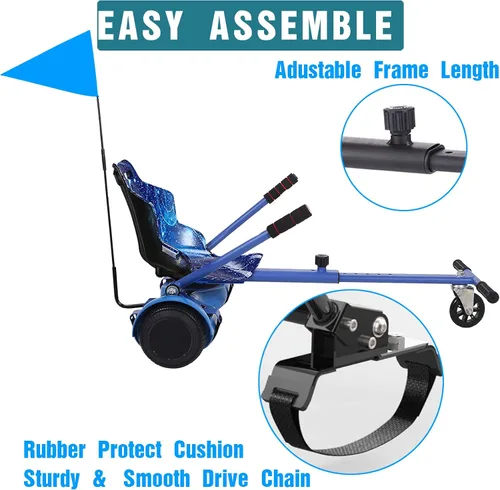 Miniatura 4 de Hoverboard - Accesorio de asiento de kart para todas las edades Accesorios para aeropatineta compatible con scooter de equilibrio automático