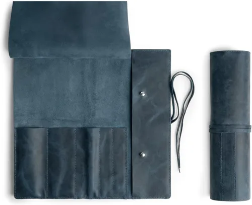 Miniatura 8 de Estuche de cuero rústico para cuchillos, bolsa duradera para cuchillos de chef para chefs profesionales, bolsa de rollo de cuchillos, funda