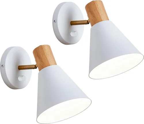 Miniatura 10 de ClanKin Apliques de pared con interruptor de perilla, lámpara de pared ajustable negra para dormitorio industrial, iluminación de fregadero de baño