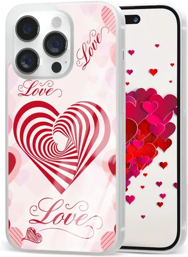Love - Fundas para iPhone 11 12 13 14 Pro Max Plus Mini Samsung Galaxy S20 S21 S22 S23 (remolinos de amor rojo)