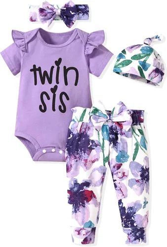 Miniatura 27 de fioukiay Conjunto de ropa de verano para bebés y niñas recién nacidas prematuros, mameluco, pantalones, diadema, conjunto de ropa para el verano