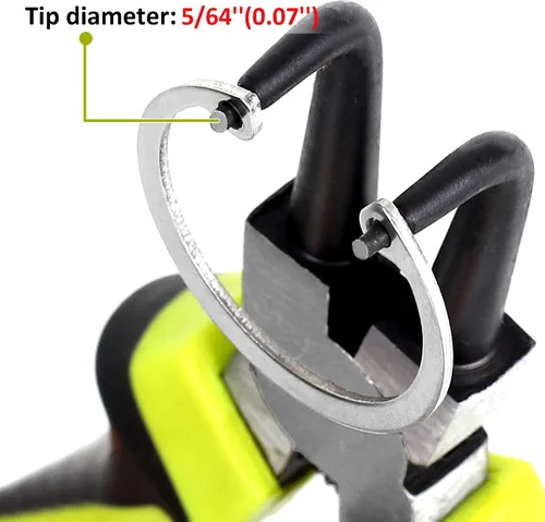 Miniatura 2 de FASTPRO - Juego de alicates de anillo de presión de 4 piezas de 7 pulgadas, kit de alicates de clip interno y externo con mandíbula recta/doblada