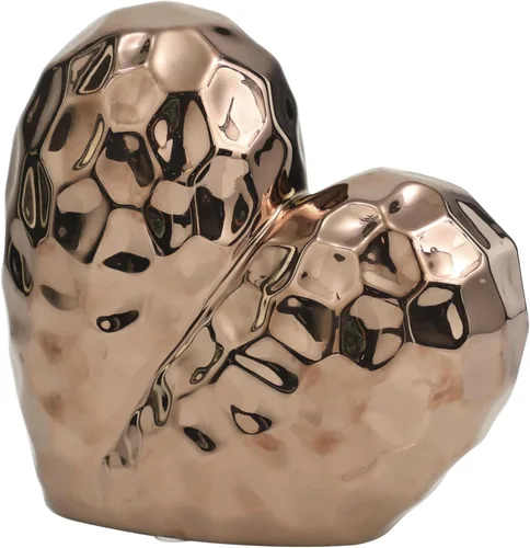 Miniatura 15 de Deco 79 Escultura decorativa de corazón de cerámica de porcelana, diseño de origami en ángulo dimensional, estatua de decoración del hogar, figura