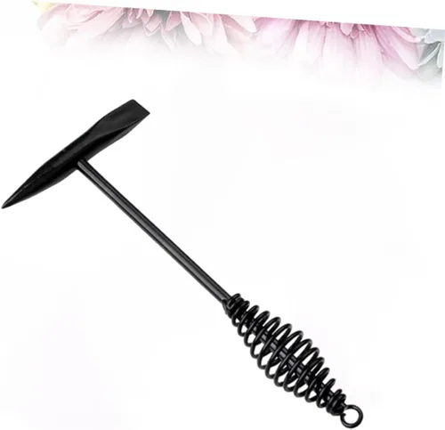 Miniatura 3 de TEHAUX Mango de resorte de martillo de escoria de soldadura 17.64 oz para eliminación eficiente de escoria Construcción de acero de alto carbono