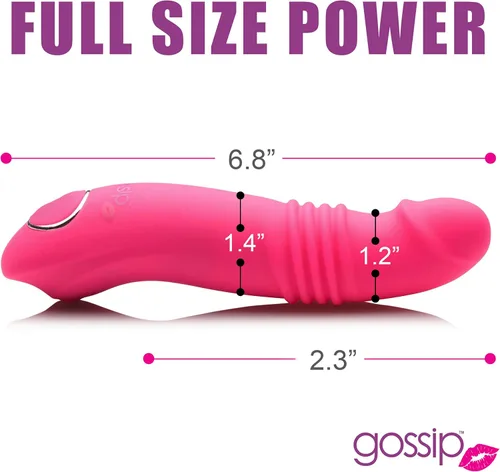 Miniatura 3 de Gossip Blasters - Vibrador de silicona de empuje 10X para mujeres, hombres y parejas. Vibrador de punto G para punto P, consolador curvo.