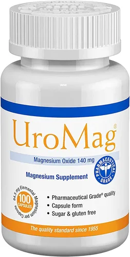 UroMag Suplemento de óxido de magnesio sin azúcar, 100 unidades, alternativa de magnesio de baja dosis