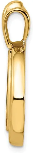 Miniatura 2 de Colgante de bisel de moneda de oro, 0.630 in, 0.669 in, 0.827 in, tamaño de moneda, diseño de marco ancho de círculos concéntricos, oro amarillo