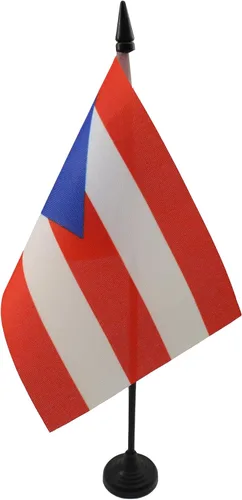 Miniatura 71 de Bandera de mesa de Anguila de 4 x 6 pulgadas, bandera de escritorio británica de Anguila, 5.9 x 3.9 in, palo y base de plástico negro AZ FLAG