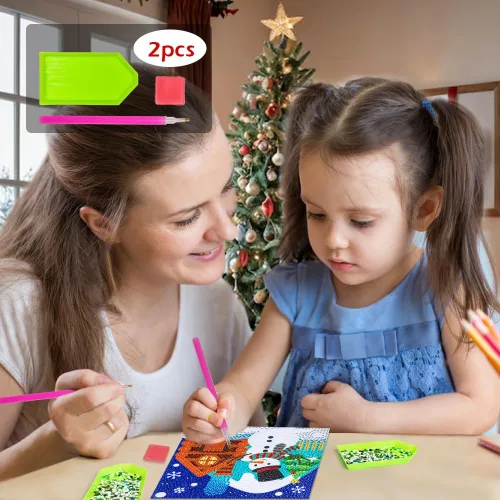 Miniatura 2 de Labeol Kit de arte de diamantes 5D para niños con marco de madera, arte y manualidades para niños de 6 a 8 años, 10 a 12 años, kit de pintura por