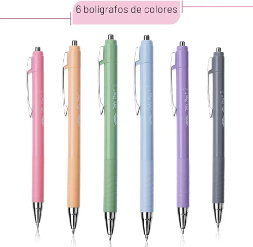 Miniatura 2 de Mr. Pen - Bolígrafos retráctiles para diario bíblico, paquete de 6, tinta de color, bolígrafo de escritura suave, sin manchas, agarre cómodo, ideal