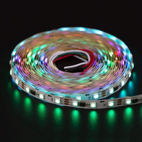 Miniatura 3 de BTF-LIGHTING -Tira LED WS2811 DC24V 32 pies, direccionable RGB, 600 LEDs, 100 píxeles, PCB blanco Dream Color IP30 no impermeable, funciona