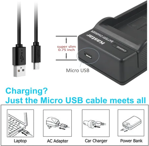 Miniatura 3 de Kastar Batería (X2) y cargador USB delgado para Canon NB-11L y PowerShot SX410 es SX400 es ELPH 170 es 340 HS 320 HS 130HS 110 HS 1150 HS A2300 es