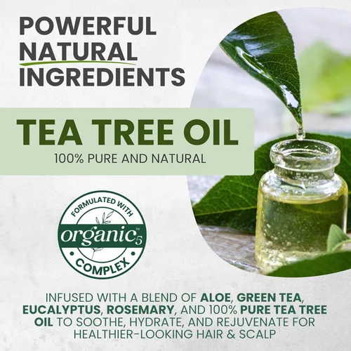 Miniatura 5 de KESMEDIK Acondicionador de aceite de árbol de té MaxTherapy, hidratante, desenreda y suaviza el cabello, refresca y calma el cuero cabelludo seco