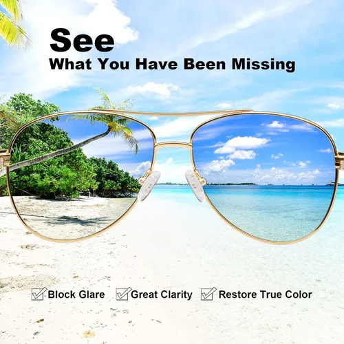 Miniatura 48 de CARFIA Gafas de sol polarizadas para mujer, protección UV, brazos de acetato, marco de metal, sombras para mujer, CA3216