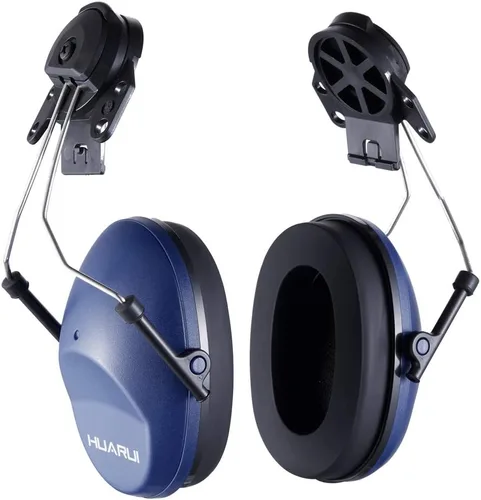 Miniatura 9 de Casco con cancelación de ruido, orejeras acoplables, bloqueo de sonido, protección auditiva para sitios de construcción, adaptadores