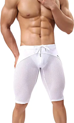 Miniatura 2 de MIZOK Pantalones cortos de entrenamiento de malla de secado rápido para hombre