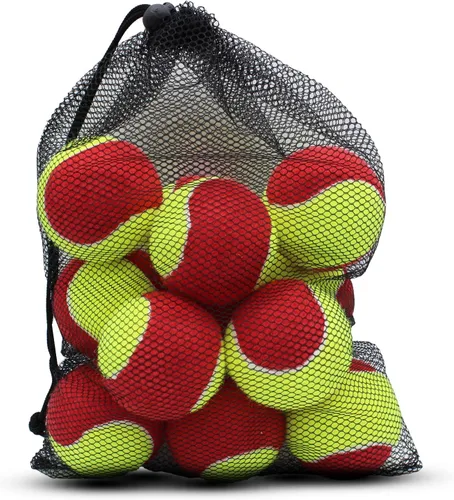 Miniatura 8 de Magicorange Pelotas de tenis, paquete de 12 pelotas de tenis de baja compresión para principiantes, jóvenes, niños, entrenamiento con bolsa de malla