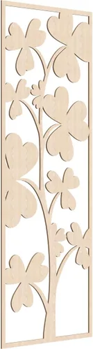 Miniatura 115 de 9 3/8 pulgadas de ancho x 24 3/8 pulgadas de alto x 1/4 pulgadas de alto, Bradford Paneles de pared decorativos de madera de calado, roble rojo rojo