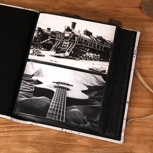 Miniatura 4 de Álbum de fotos de 4 x 6 pulgadas, cubierta de tela suave, álbumes de fotos, libro de recuerdos para familia, bebé, boda, aniversario, cumpleaños