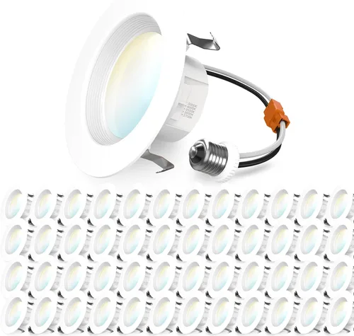 Sunco - Paquete de 48 luces LED empotrables de 4 pulgadas, iluminación de lata, 660 LM, 11 W (equivalente a 40 W), CCT seleccionable