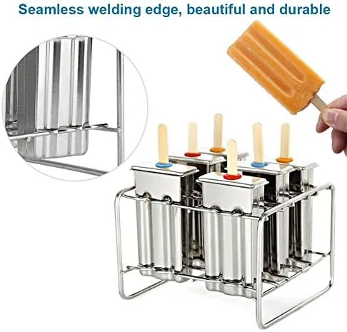 Miniatura 4 de Kit de paletas de hielo de acero inoxidable con bandeja, herramienta industrial para hacer hielo para el hogar, cocina, bricolaje (1#)