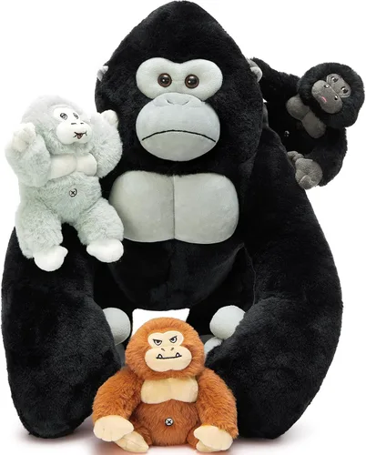 Miniatura 21 de MaoGoLan 5 piezas de peluche de foca gorda con 4 bebés en el interior - Almohada gigante de animal de peluche de foca ultrasuave de 20 pulgadas