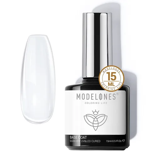Miniatura 22 de Modelones Esmalte de uñas en gel con purpurina, acabado brillante ultra fino blanco con aurora, purpurina transparente, acabado brillante con A1