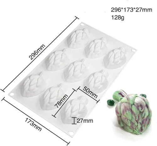 Miniatura 3 de mostsom Moldes de panadería con forma de cardo Molde de silicona para hornear para pastelería Forma de pastel para magdalenas Molde de donas Molde