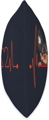 Miniatura 2 de Russian Toy Terrier Owners & Lovers Gifts & Tees Russian Toy Terrier Heartbeat EKG My Dog is My Valentine - Almohada de 16 x 16 pulgadas, multicolor