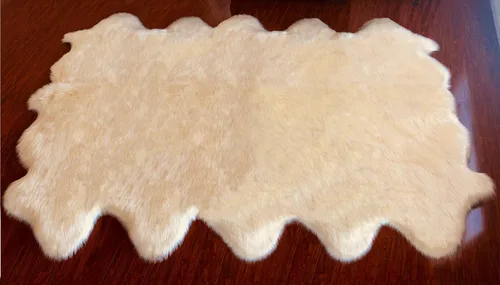 Miniatura 60 de LAMBZY Alfombra sintética de piel de oveja auténtica, con textura inferior gruesa, fuerte, fácil de lavar, resistente a las manchas, perfecta