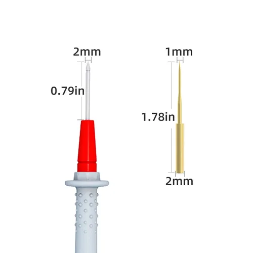 Miniatura 4 de Goupchn Kit de cables de prueba de multímetro, cable blando de silicona doble, sondas de multímetro, sondas de prueba de cobre eléctricas, longitud
