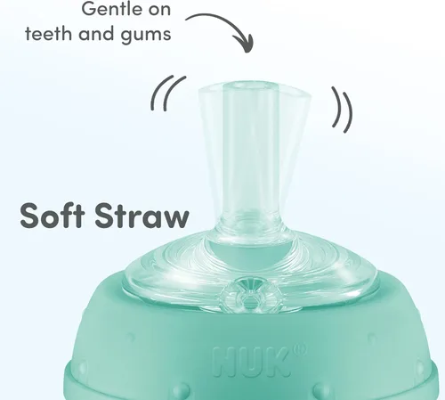 Miniatura 3 de NUK Learner Vaso con Pajita, 5 oz, Paquete de 2 - Vaso Entrenador para Niños Pequeños con Pajita Suave para Beber Fácilmente, Adecuado para Edades