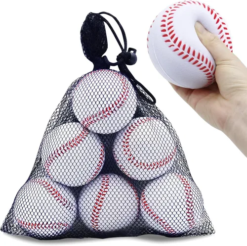 Miniatura 24 de Magicorange Béisbol, Bolas de Espuma para Entrenamiento de Béisbol Bolas de Práctica sin Marcado para Golpear, Lanzamiento Suave, Bateo, Campo