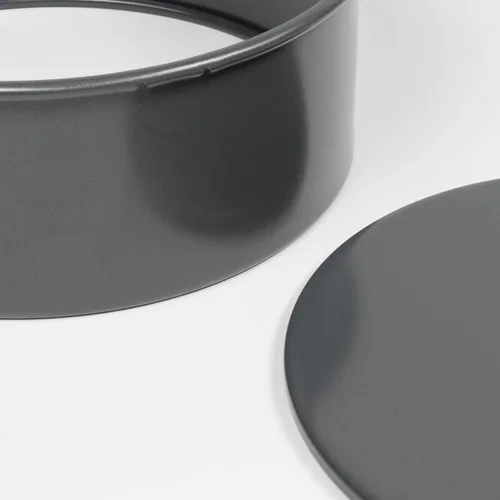 Miniatura 3 de KB1067 - Molde para tartas de teflón de 8 pulgadas con base suelta poco profunda, grafito, gris, mediano