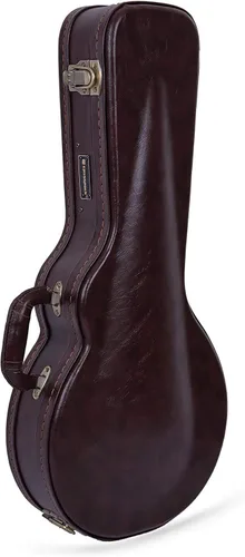 Crossrock Estuche rígido para mandolina estilo F en marrón vintage (CRW620MFBR)