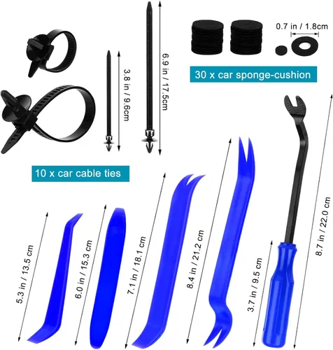 Miniatura 3 de Kit de 835 piezas de clips de retención y sujetadores de plástico para automóvil - 24 tamaños de clips de nailon para parachoques y guardabarros