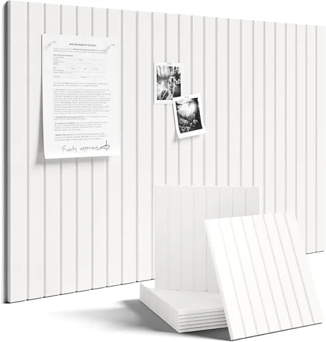 Miniatura 19 de Tablero de anuncios de fieltro grande de 36 x 24 pulgadas, alternativa al tablero de corcho – Paquete de 6 con 40 pestañas adhesivas extraíbles