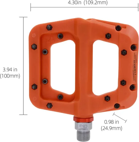 Miniatura 6 de FOOKER Pedales MTB para bicicleta de montaña, 3 rodamientos, antideslizantes, ligeros, de fibra de nailon, pedales de plataforma de bicicleta