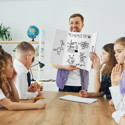 Miniatura 7 de Paquete de 6 tableros de póster triple, hojas de cartón blanco de 24 x 16 pulgadas para proyectos escolares, ferias de ciencias, eventos de negocios